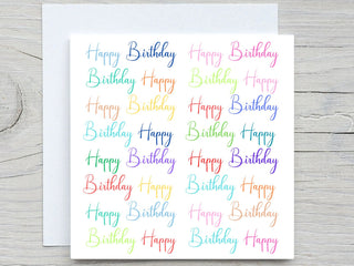 Colorful Birthday Card, Cute card, Happy Birthday card, Bright Colorful Birthday card,  for friend card