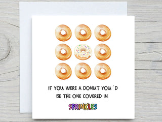 Cute Birthday Card, Donut Birthday card, Happy Birthday card, To a special one