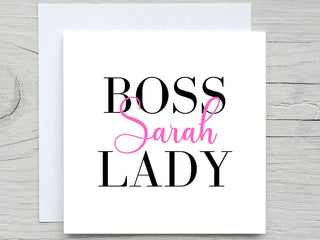 Boss Lady Card, Personalised Card For Boss, New Business Card, Promotion Congratulations Card, New Job Card,