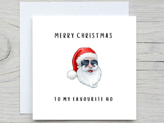 Personalised Christmas card, Merry christmas card, Holidays card, personalized Santa card, Happy Holidays card, my favourite ho