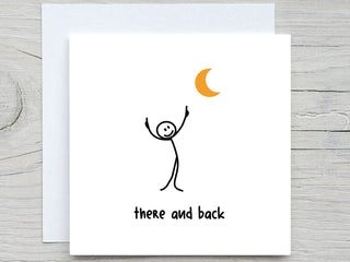 I love you to the moon and back, to Wife,  to girlfriend, Valentines card, romantic card,  anniversary card