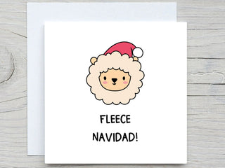 Personalised Christmas card, Funny Sheep Card, Holidays card, personalized card, Happy Holidays card, Merry Christmas card, Fleece Navidad