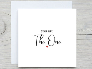 Romantic cards, to Wife, to girlfriend, to partner, You are the one card,  Valentines card, romantic card,  anniversary card,