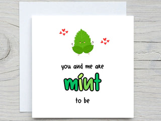 Happy Anniversary Card, meant to be,  Happy Valentine's Day Card, romantic card, i love you card, anniversary card, Mint to be