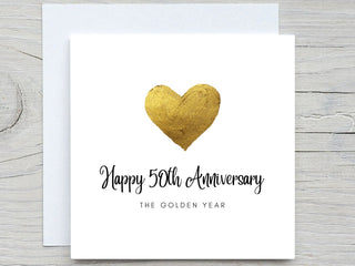 Anniversary Card, Personalised anniversary card,  50 years married card, Golden Anniversary