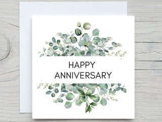 Love card, Green Leaves card, romantic card, i love you card, valentines day card, anniversary card, Happy Anniversary card
