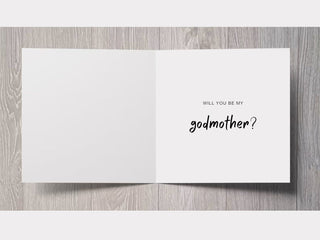 Personalised Godmother card, christening card, Will You Be My Godmother, Auntie Will You Be My Godmother, Proposal Card, Baptism card