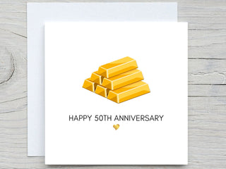 Anniversary Card, Personalised anniversary card,  50 years married card, Golden Anniversary