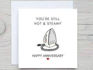 Funny Anniversary Card , anniversary card for husband,  Still hot and steamy,  anniversary card for boyfriend Anniversary Gift, for wife,