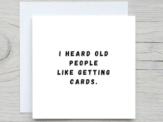 Funny Birthday Card old people