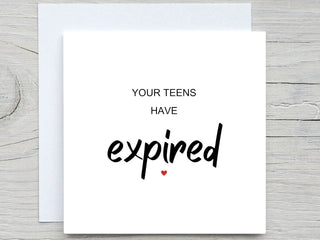 Funny 20th Birthday Card, Funny 20th Birthday Card, Your Teens Have Expired, Personalized Twentieth Birthday Card, For Daughter, Son