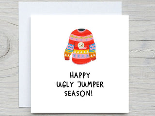 Personalised Christmas card, Merry christmas card, Ugly Jumper Season card, funny Christmas Card