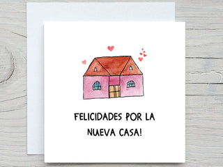 Spanish New Home Card, greeting card, Congratulations card, new house card, Happy new Home card, nueva casa