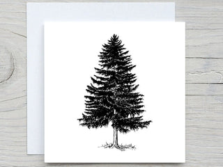 Personalised Christmas card, Merry christmas, Christmas Trees card,  Pine Tree card