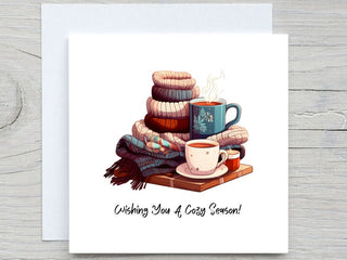 Happy Fall card, Happy Autumn card , Personalised cards, Hot cocoa Autumn Card, Fall Colors, Cozy card autumn