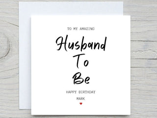 Happy Birthday Card, Husband to be card, For him birthday card Husband Birthday Card, from wife card
