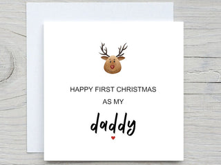 Personalised Christmas card, First Christmas Card for daddy, 1st Christmas Card dad, father Christmas Cards, First Christmas Card as my dad