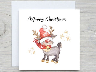 Personalised Christmas card, Christmas Reindeer card, Holidays card, personalized card, Happy new years card