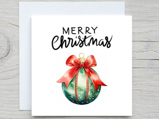 Personalised Christmas card, Christmas Light Balls, Holidays card, Christmas gift , for him, for her, watercolor Christmas light