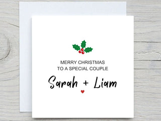 Personalised card, To A Special Couple Christmas Card, Christmas Card Couple, Add Names card,  Christmas Card For Couple