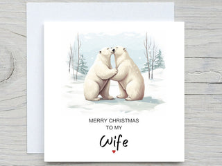 Wife Christmas Card, Personalised Christmas Card, To My Wife on Christmas, Romantic partner Christmas Card, Christmas Card For Her