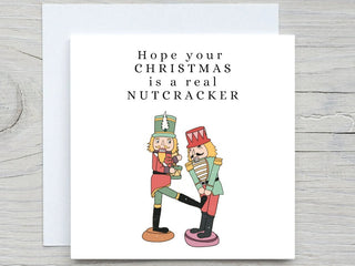 Personalised Christmas card, Funny Christmas card, Nutcracker Christmas Card, Holiday card for him, for her, holiday gifts funny