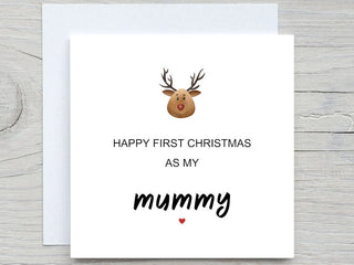 Personalised Christmas card, First Christmas Card for mummy, 1st Christmas Card mum, Christmas gift mum, First Christmas Card