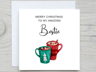 Christmas Card to My Bestie, Best Friend Christmas Card, Gift For Best Friend Christmas, Woman Friend Christmas Card, Xmas Gift, For Her