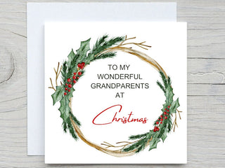 Personalised Christmas card, card for Grandparents, Christmas Card , Grandpa grandma Christmas Cards, wonderful grandparents