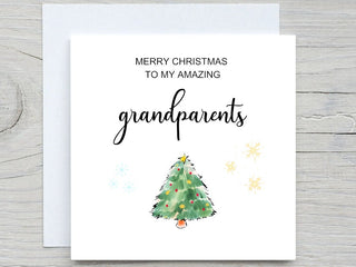Christmas Nan and Grandad Card, Gran and Gramps Christmas Card, Personalised Xmas Gift, Christmas Gran and Grandpa Card, Grandparents