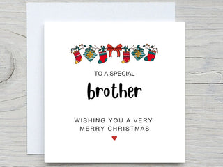 Christmas Card to My Brother, Brother Christmas Card, Gift For Brother Christmas, for sister, from brother, christmas gift card