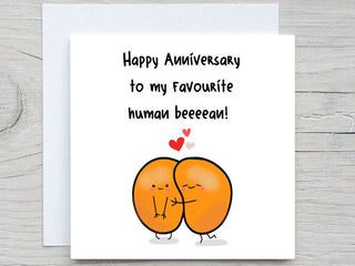 Cute Bean anniversary card