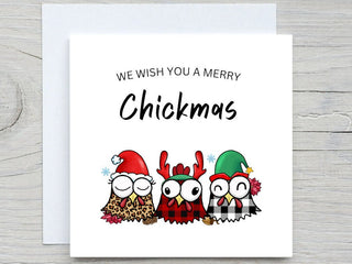 Personalised Christmas card, Funny Chicken Christmas CARD, Happy Chickmas card, for chicken lovers, card for farmer