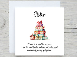 Christmas Card to My Sister, Sister Christmas Card, Gift For Sister Christmas, for sister, from brother, christmas gift card