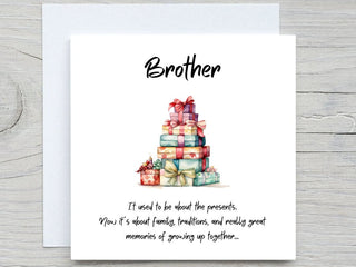 Christmas Card to My Brother, Brother Christmas Card, Gift For Brother Christmas, for sister, from brother, christmas gift card