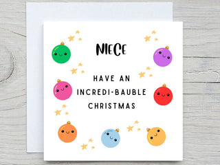 Christmas card, Christmas Lights Card ,to NIECE card, from Aunt, from Uncle, christmas gift for Niece, Cute christmas card kids