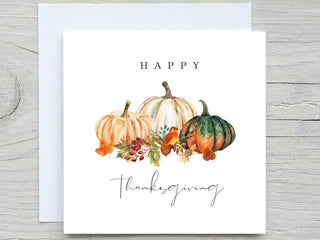 Thanksgiving card, Happy Thanksgiving, Personalised cards, Autumn Card, personalised Thanksgiving Pumpkins card