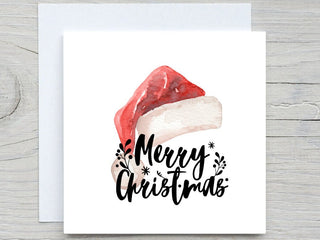 Personalised Christmas card, Christmas Hat card, Holidays card, personalized card, Happy Holidays card, Merry Christmas card