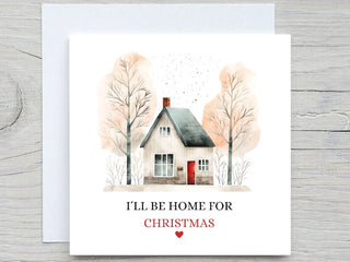 Personalised Christmas card, I will be home for christmas, Holidays card, personalized card, Happy Holidays card, Driving home card