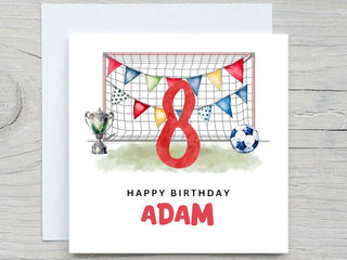 Personalised Birthday card for Grandson,  Football Birthday Card, Amazing Grandson Football Lover card, SOCCER birthday card