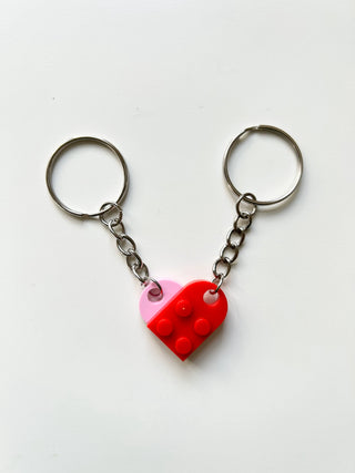 Lego Heart Keychain