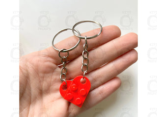 Lego Heart Keychain