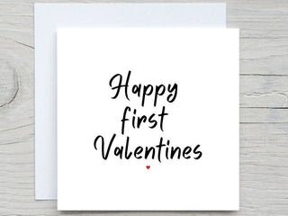 Happy First Valentines Day Card, First Valentines For Boyfriend, For girlfriend , Partner First Valentines Day Card, 1st Valentines Day Card