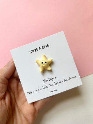 Pocket Hug ,Postal Hug, Long distance gift, You are a star, miss you gift, love you gift, birthday gift, pocket gift, motivational gift card