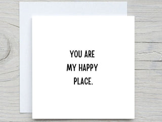 Valentines Day Card, You are my happy place,  Valentine's Card, Romantic Card, Valentine's Gift, Valentines gift, for partner, i  love you