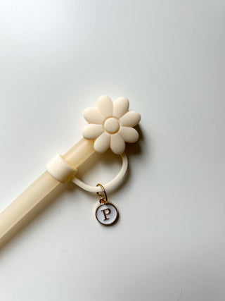 Beige Accessory Straw Cap, Straw Topper, Custom Accessories Straw Cover Stanley Cap, Flower Cup Straw Cover, personalised Gifts