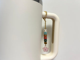Make your Own Stanley Name Charm Set, Stanley Accessory, Water Bottle Charm, Name Letters Stanley  Bracelet Kit, Tumbler Handle Flower Charm