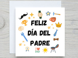 Feliz día del padre, fathers day card, spanish card, for daddy card, tarjeta dia del padre, gift for dad
