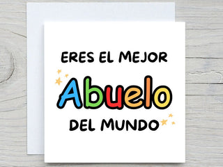 Personalised Grandad card, El mejor abuelo del mundo, card for abuelo, grandfather card, fathers day card, for grandad, for grandpa