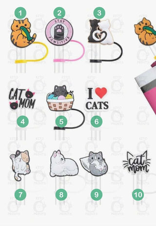 Cat Stanley Accessory Straw Cap, Stanley Topper, Drink Cover Stanley Accessories Straw Cover Stanley Cap, Cup Straw tumbler, cat lover gift